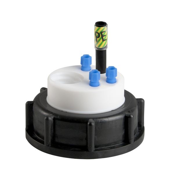 SCAT SafetyWasteCap S55, 3x 3,2 mm AD, Erdungsanschluss + Anschluss für Abluftfilter