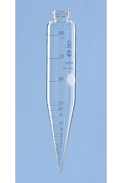 Brand GmbH & Co. KG ASTM-Zentrifugenglas BLAUBRAND Boro 3.3,100 ml, zylindrisch, ASTM D 91, 2 St/Pkg