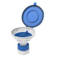 Product Image of Funnel with lid ''MARCO'', V2.0, S65, HDPE, with removable sieve, funnel-diameter = 140 mm