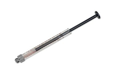 Hamilton 1 ml, Modell 1001 BFP Spritze, 5/16''-28 Gewinde, ML 600 Instrumenten-Spritze, max. Druck 200 psig (13.8 bar), max. Temperatur 50°C/122°F