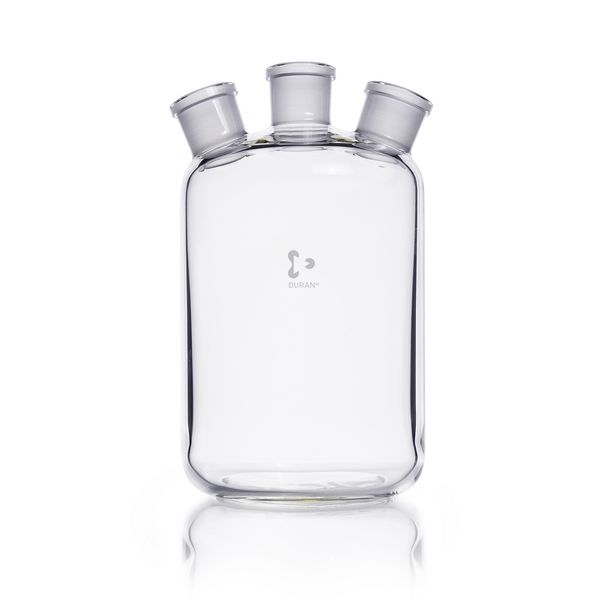 Duran Group Woulff'sche Flasche, Duran, Glas, 2000 ml, NS 29/32, mit 3 Hälsen