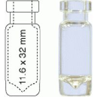 Product Image of 1.1 mL Crimp Neck Vial N 11 outer diameter: 11.6 mm, outer height: 32 mm clear