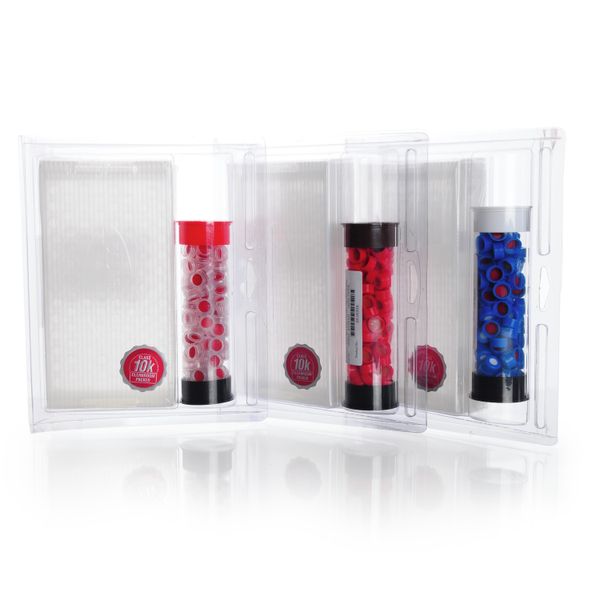 DWK Wheaton Clear glass vials, title block, cap natural, PTFE, 1 kit, 100 pc/PAK