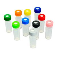 Product Image of Filter Vial, PP, Cap PP red, PTFE, 0.45 µm, UltraClean Silicone white/PTFE red, cross-slit, 100 pc/PAK