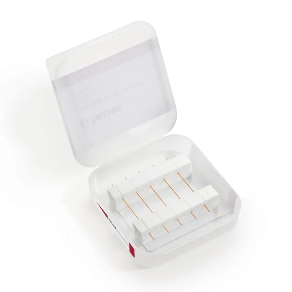 Trajan (SGE) Nanospray-Emitter, konische Spitze, FS, distal beschichtet, 360 μm AD x 10 μm ID, 50 mm, Winkel 13°, 5 St/Pkg