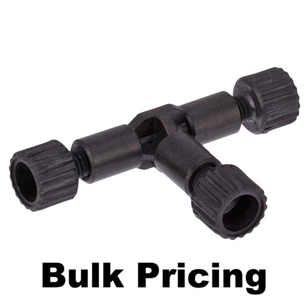 Microsolv T-Verbinder-Kit, Carbon PEEK Endure, Hochdruck, 0,50 mm Bohrung, mit 10-32 Schraubgewinde, mit Connector Nuts, für 1/16'' Schlauch, 5 pc/PAK