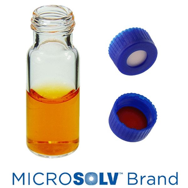 Microsolv EPP Vial, PP clear, 2 ml, Screw Cap blue with bonded Sil/PTFE Septa, deactivated, 100 pc/PAK