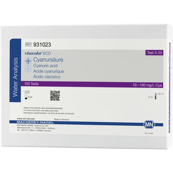 Macherey-Nagel Visocolor ECO test kits cyanuric acid for 100 tests