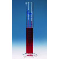 Product Image of Graduated cylinders, tall form, class A, 500 ml : 5 ml, PMP, blue printed scale, DE-M, 2 pc/PAK