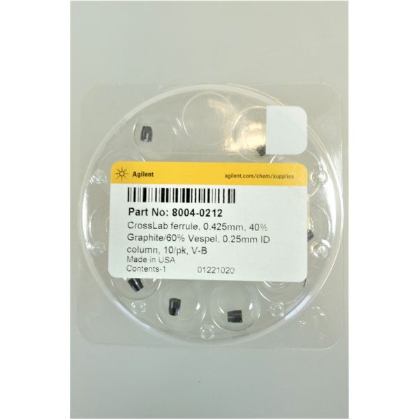Agilent Technologies Agilent Ferrule für Varian/Bruker, 0,425 mm, 40 % Graphit/60 % Vespel, Säule mit 0,25 mm ID, 10 St/Pkg
