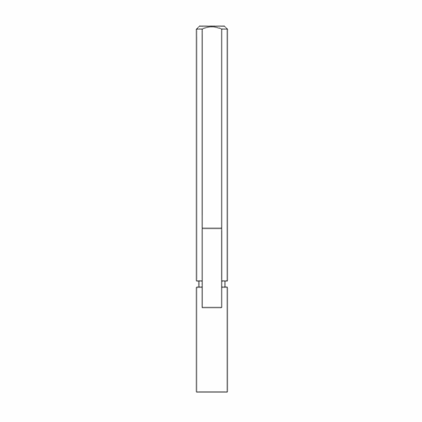 QLA Spin ON/OFF 4,6” (117 mm) Oberer Schaft mit 10 mm AD, für Electrolab Small Volume, 316 Edelstahl, serialisiert