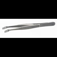 Slide tweezer, 18/10 steel, bent, 6 mm tip, L = 105 mm