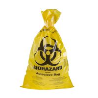 Product Image of ratiolab®Waste Disposal Bags, 32L, HD-PE,BIOHAZARD, with indicator field, yellow, 500 pc/PAK, 600 x 800 x 0.050 mm