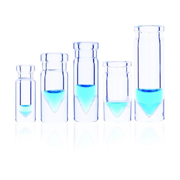 DWK Wheaton 5,0 ml NextGen V-Fläschchen, klar, Boro, graduiert, mit Schraubkappe 20-400 mit Loch, 12 St/Pkg
