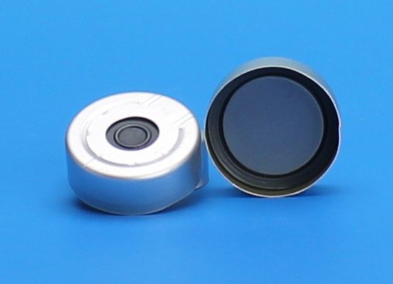 JG Finneran 20 mm Silver Pressure Release Seal, 0.140" PTFE/Butyl Rubber Pharma-Fix Septa Lined, 100 pc/PAK