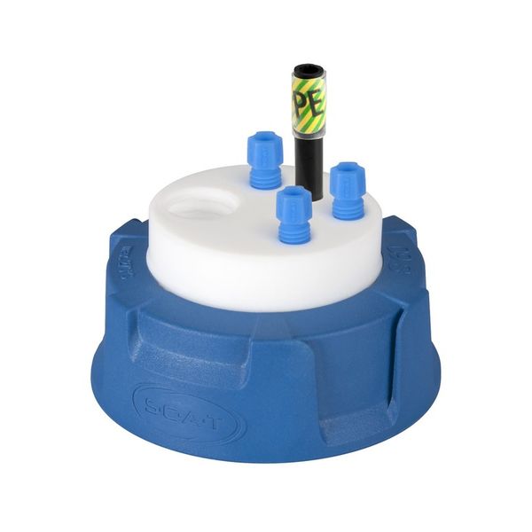 SCAT SafetyWasteCap, V2.0, S60/61, 3x 2,3/3,2 mm AD, Erdungsanschluss + Anschluss für Abluftfilter