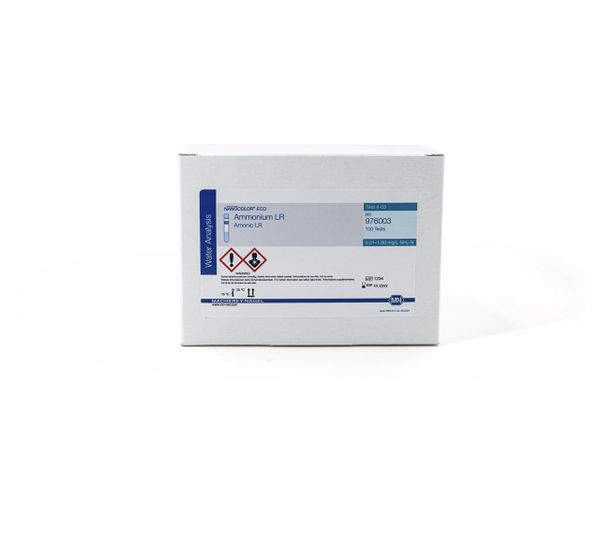 Macherey-Nagel Rundküvettentest NANOCOLOR ECO Ammonium LR, Messbereich: 0,01 - 1,80 mg/L NH4-N 0,01 - 2,30 mg/L NH4+, für 100 Bestimmungen