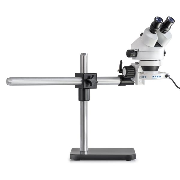 Kern OZL 961 Stereo Microscope Set Binocular, 0,7 4,5x, articulated arm stand(plate), LED Ring