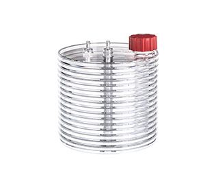 Greiner Bio-One CELLdisc, 16 Lagen, PS, 4.000 cm², transparent, Standard-Schraubverschluss rot, TC, steril, 2 St/Pkg