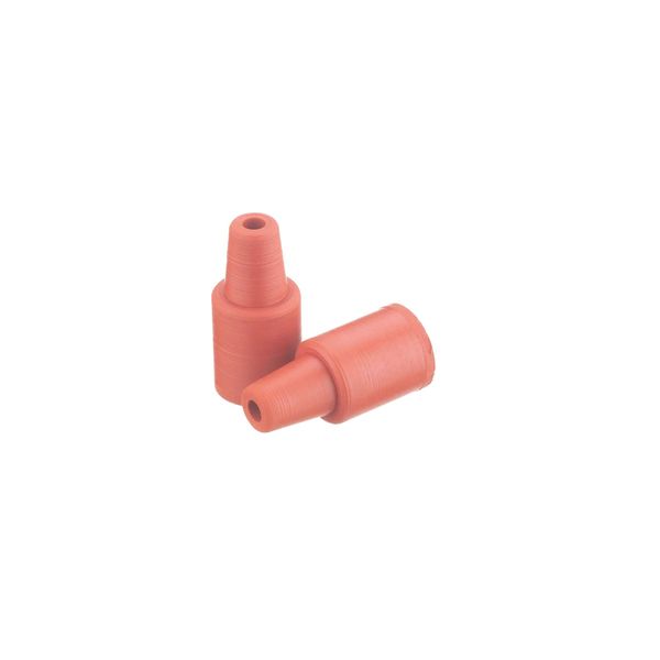 DWK Wheaton 11 mm rubber stopper with everting rim, natural rubber, red, 1000 pc/PAK
