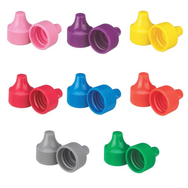 DWK Wheaton White PP cap for 20 mm dropper bottle tip and 30-125 ml dropper bottles, size 20-410, 1000 pc/PAK