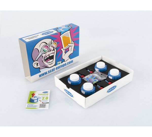 SCAT HPLC Starter Kit 2 - Versorgung, V2.0: 4x SafetyCap II (307909), 4x Blindstopfen, 8x Fitting 1,6/2,3/3,2 mm, 4x Belüftungsventil (317010)