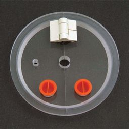 QLA Clear Hinged Cover with Extra Hole for Stationary Basket for Distek Baths