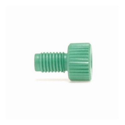 Microsolv Tubing Connector Fittings, Low Pressure, 1/8'', PEEK, Green with 1/4-28 Screw Threads, for use with Flange Free, polymeric tubing, 10 pc/PAK
