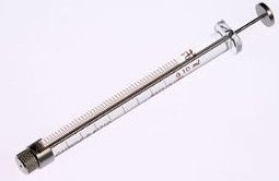 Hamilton 100 μl, Modell 1710 RN Spritze, ohne Nadel, max. Druck 1000 psig (68.9 bar), max. Temperatur 50°C/122°F