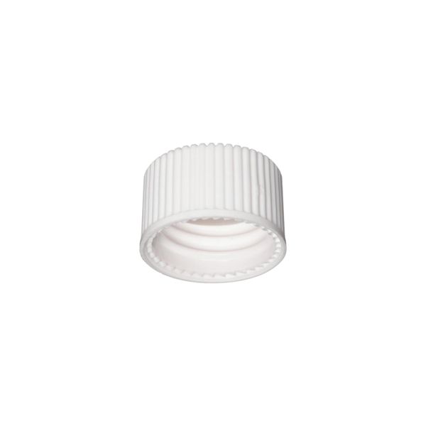DWK Wheaton Screw cap, PP, white, open Top, with bonded PTFE-coated silicone septum, sizes 15-425, 250 pc/PAK
