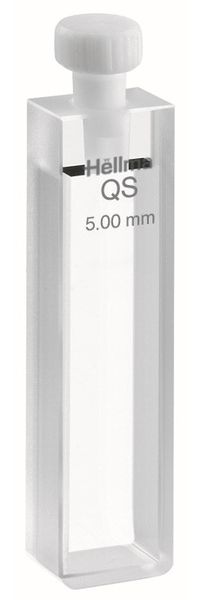 Hellma Makro-Küvette, Typ 110-QS, HP Quarzglas, WL 200-2500 nm, Schichtdicke 5 mm, PTFE-Stopfen, 1750 μl