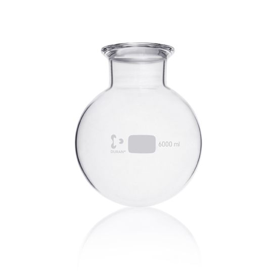 Duran Group Round bottom flask, flat flange with groove, glass, DN 100, 6000 ml