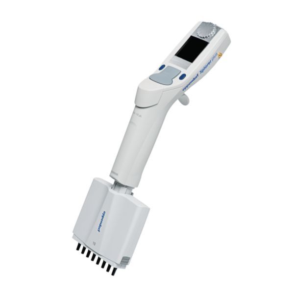 Eppendorf Xplorer plus, 8-Kanal, 0,5-10 μL, mittelgrau für Pipettenspitzen 20 μL