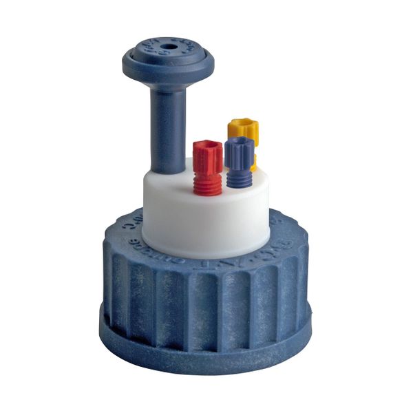 SCAT SafetyCap III, GL/S40, 3x PFA-Fittings 3,2 mm AD + Belüftungsventil