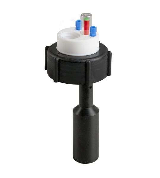 SCAT SafetyWasteCap S51, mechanical level control, 2x 2.3/3.2 mm OD + connector for exhaust filter