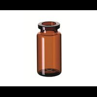 ND20/ND18 10ml Headspace-Flasche, 46x22,5mm, Braunglas, gerundeter Boden, DIN-Rollrand, 10x100/PAK