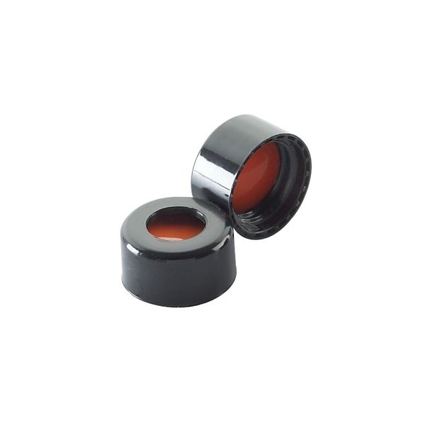 DWK Wheaton ABC Schraubkappe, PP, schwarz, mit Einlage PTFE weiß/Silikon rot, 1000 St/Pkg