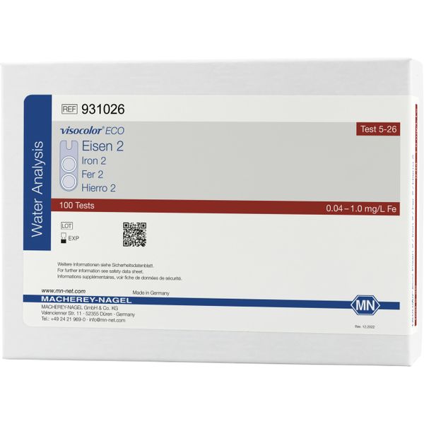Macherey-Nagel Visocolor ECO Testbesteck Eisen für 100 Bestimmungen