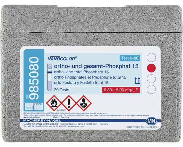Macherey-Nagel Rundküvettentest NANOCOLOR gesamt-Phosphat 15, o. Null, 20 Bestimmungen