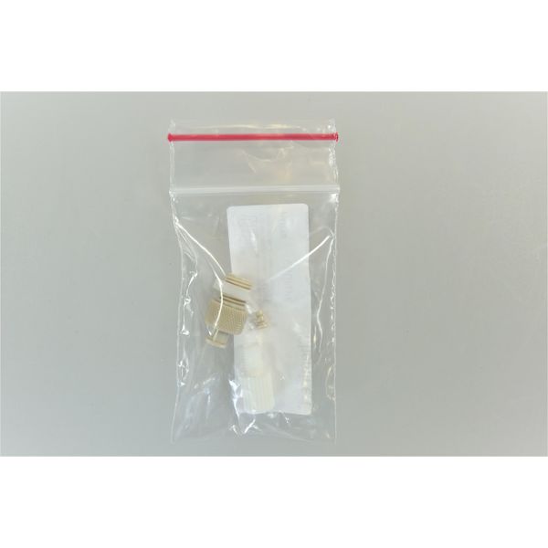 Vici Valco Cheminert luer adapter Bulkhead Union, female luer to 1/4''-28, 1.5 mm bore, PEEK