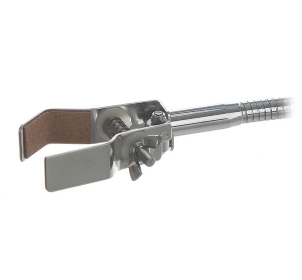 Bochem Eckigklemme Spannbereich 40mm, 18/10-Stahl, flexibler Schaft vernickelt