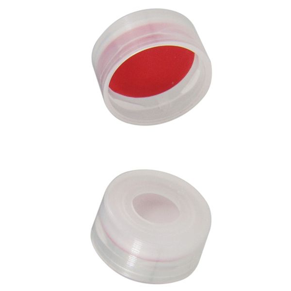 Microsolv Snap Top Cap natural translucent, smooth PE, with white Sil/red PTFE Septa, for 11mm, 12x32mm Snap Top autosampler vials, 1000 pc/PAK