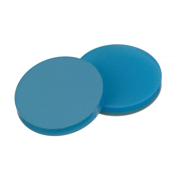 Altmann Analytik Septum, 20 mm Durchmesser, Silicon blau transp./PTFE transp., 45° shore A, 3,0mm, 10 x 100 Stück