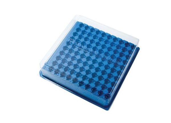 Thermo Fisher Scientific Vial box, plastic, for 100 vials with 12mm OD, various colors, 5 pc/PAK