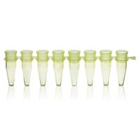 Product Image of Strips of 8 PCR tubes, PP, 0,2 ml, BIO-CERT PCR-Q, yellow, without cap, 125 pc/PAK