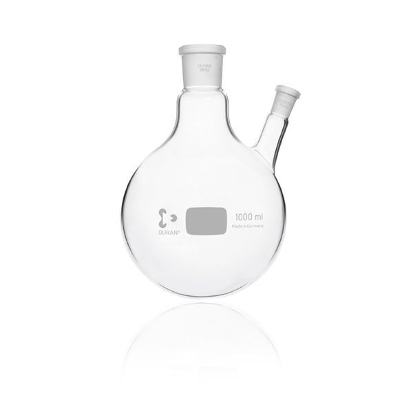 Duran Group Zweihals-Rundkolben, Glas, Mitte NS 29/32, Seite NS 14/23, 1000 ml