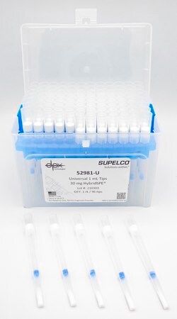 Supelco SPE-Kartusche HybridSPE DPX Universal Tip, 30 mg, 1 ml, 96 St/Pkg