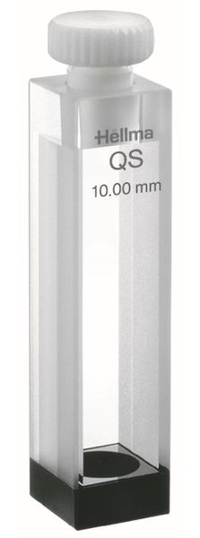 Hellma Makro-Küvette, Typ 119-QS, HP Quarzglas, WL 200-2500 nm, Schichtdicke 10 mm, Magnetrührstäbchen, PTFE-Stopfen, 3.500 μl