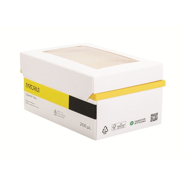 Sartorius Optifit Pipettenspitzen, Light Pack, 0.5-200μl, steril, 10x96 St/Pkg, nachhaltig