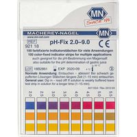 Product Image of pH-Fix 2.0-9.0 indicator sticks measuring range: pH 2.0-2.5-3.0-3.5-4.0-4.5- 5.0-5.5-6.0-6.5-7.0-7.5-8.0-8.5-9.0 pack of 100 sticks 6 x 85 mm Special conditions for medical devices apply.